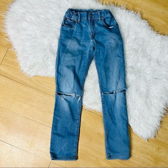 GAP casual distressed blue jeans size 10 regular. - Picture 8 of 10